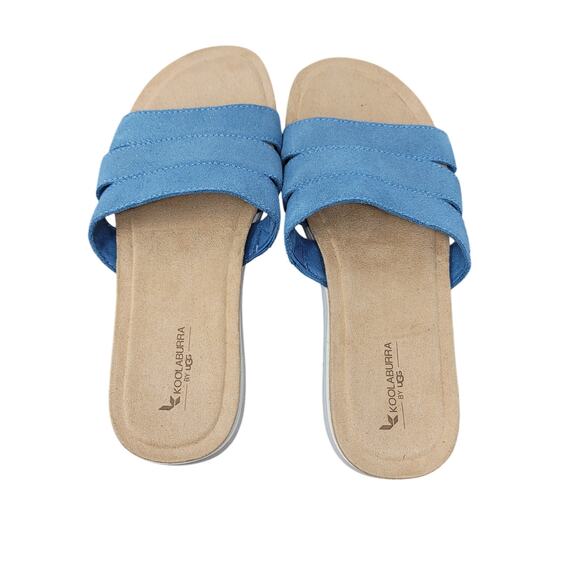 Koolaburra By UGG Blue Sparkle Slide Flip Flop 6 NWOT - Picture 6 of 7